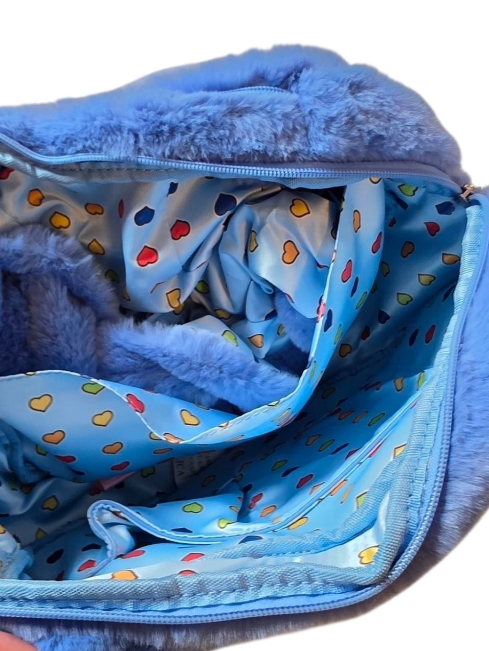 Dollskill x Carebears Lotsa heart hoodie backpack in blue - Picture 5 of 6